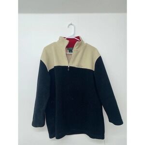 Lauren Ralph Lauren Black and Tan 1/4 Zip up Vintage